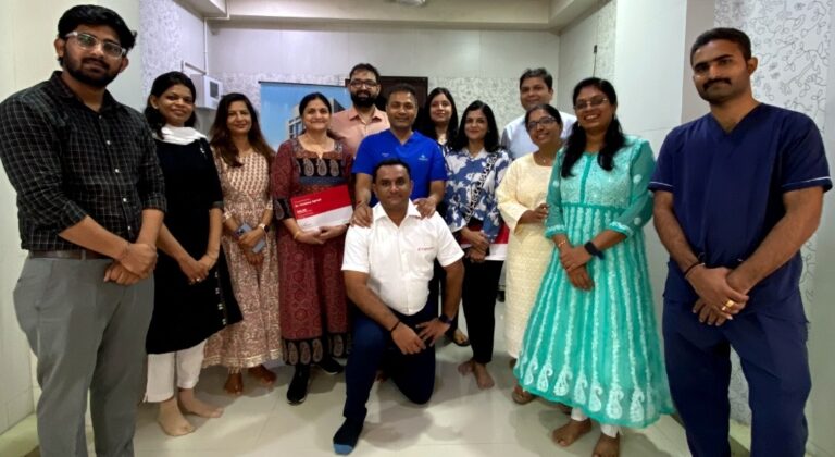 Dr Limbachiya with trainees