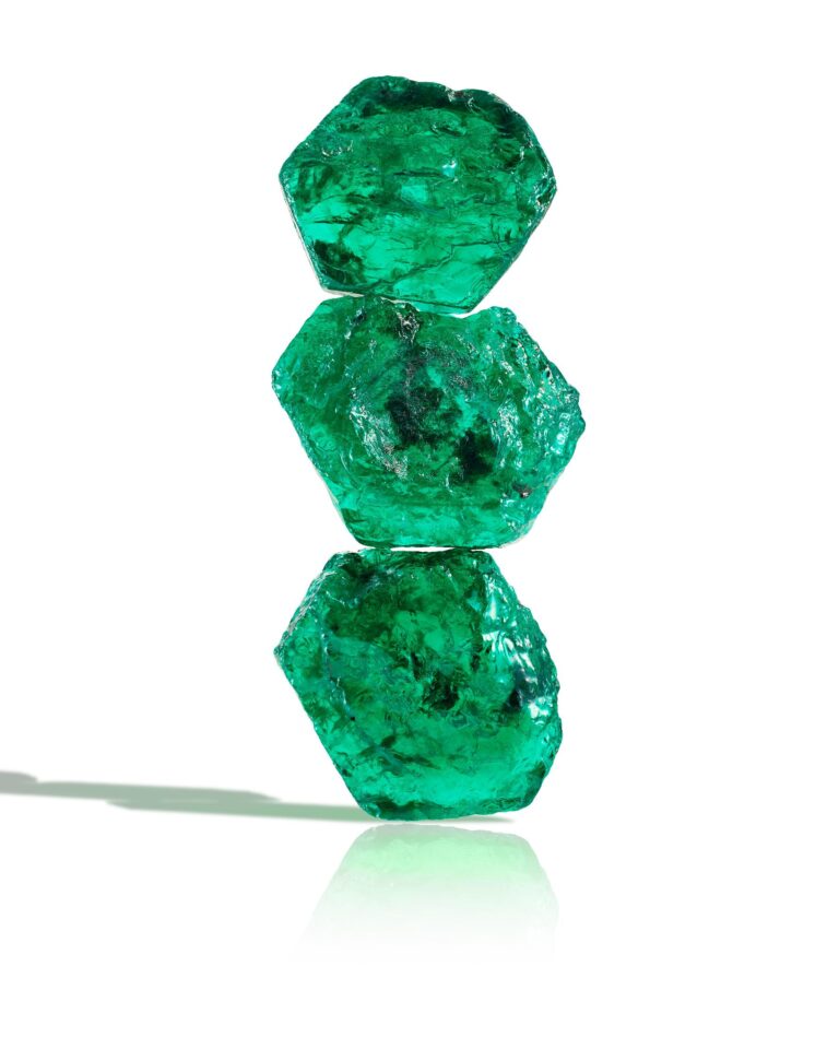 Gemfields rough Zambian emeralds