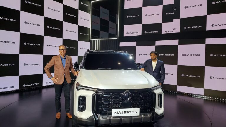 At the unveil of MG MAJESTOR, India’s first D+ Segment SUV - on left R