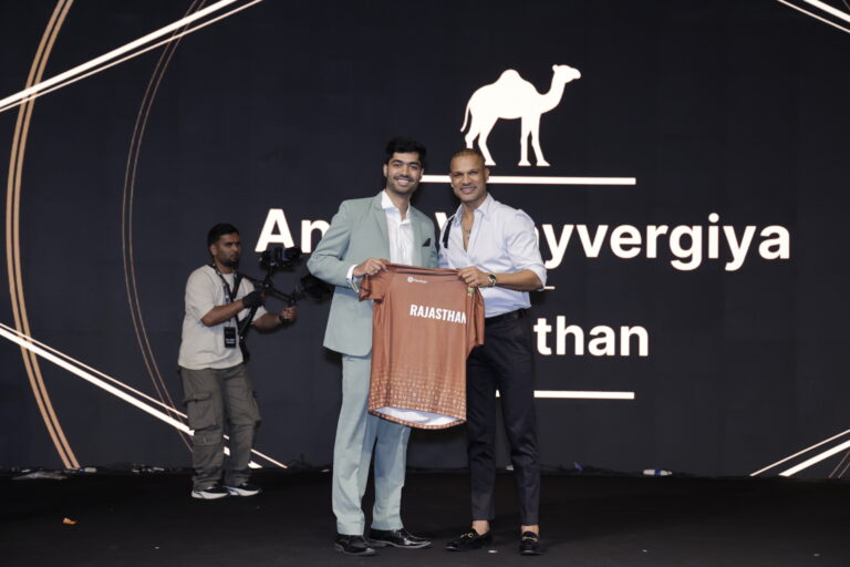 Anish Vijayverghiya with Shikhar Dhawan- Jaipur