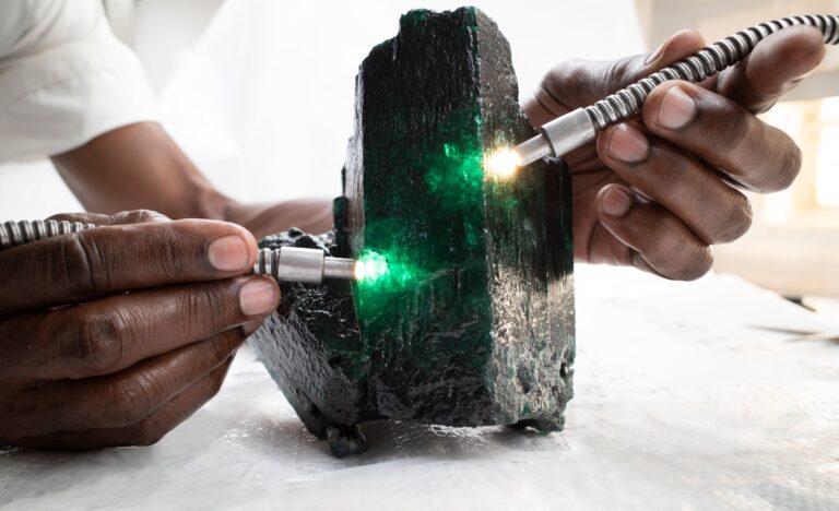 Imboo, the 11,685 carat _buffalo_ emerald, Kagem 2025, Courtesy of Gemfields-min