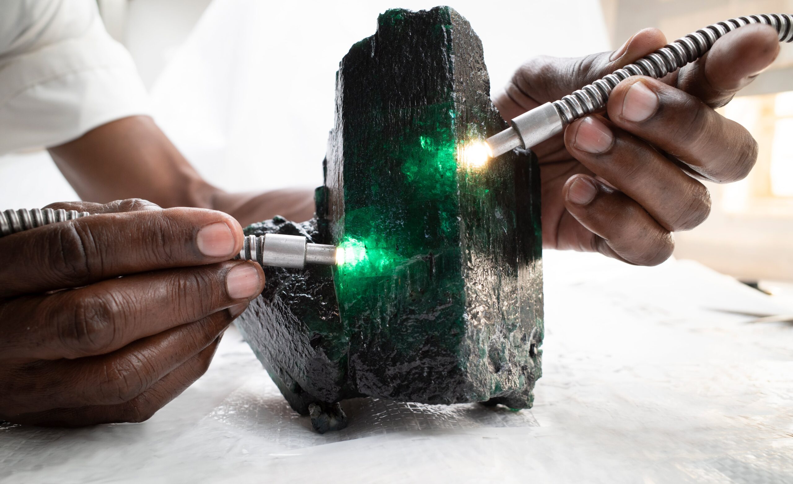 Imboo, the 11,685 carat _buffalo_ emerald, Kagem 2025, Courtesy of Gemfields-min