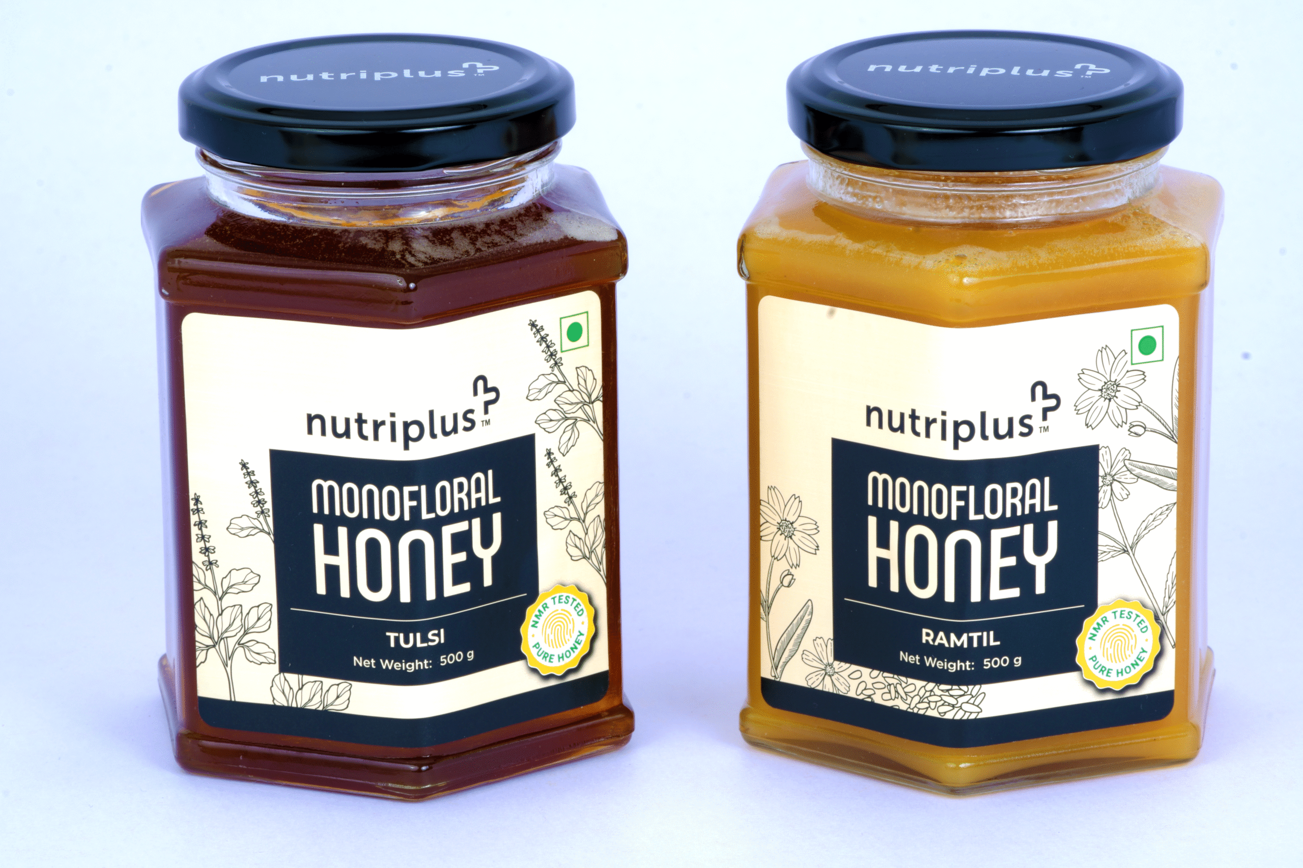 Nutriplus Monofloral Honey - Ramtil (Guizotia abyssinica) and Tulsi (Holy Basil).