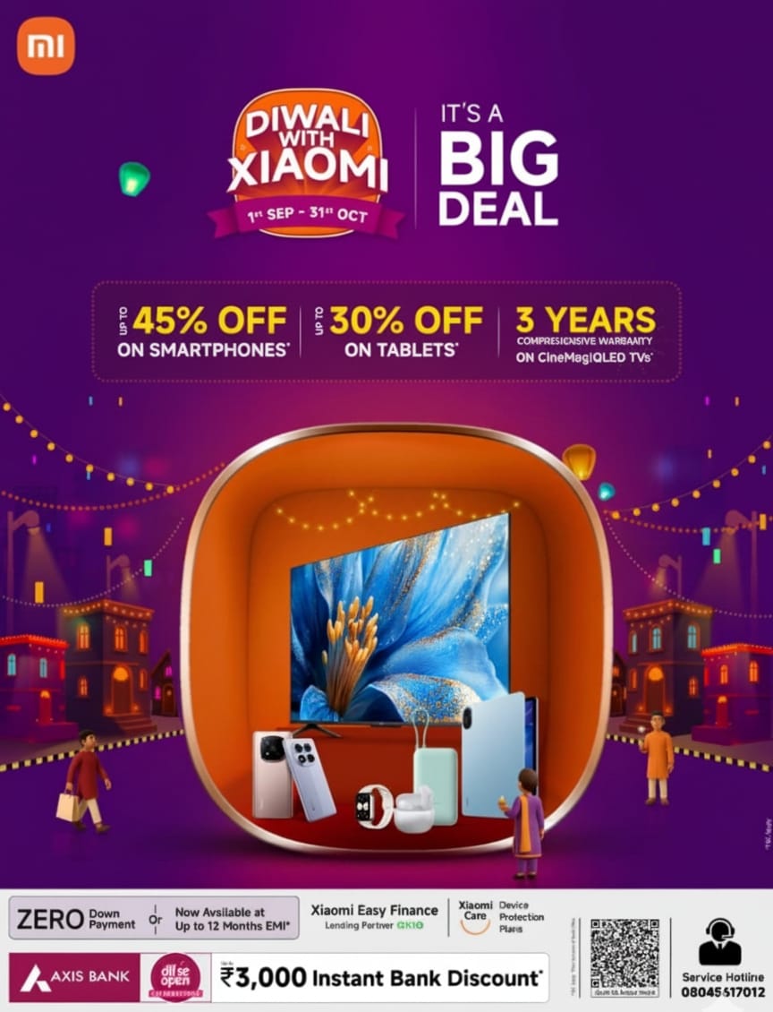 It's a BIG Deal this Diwali with Xiaomi- Unbeatable Festive Offers Across Smart