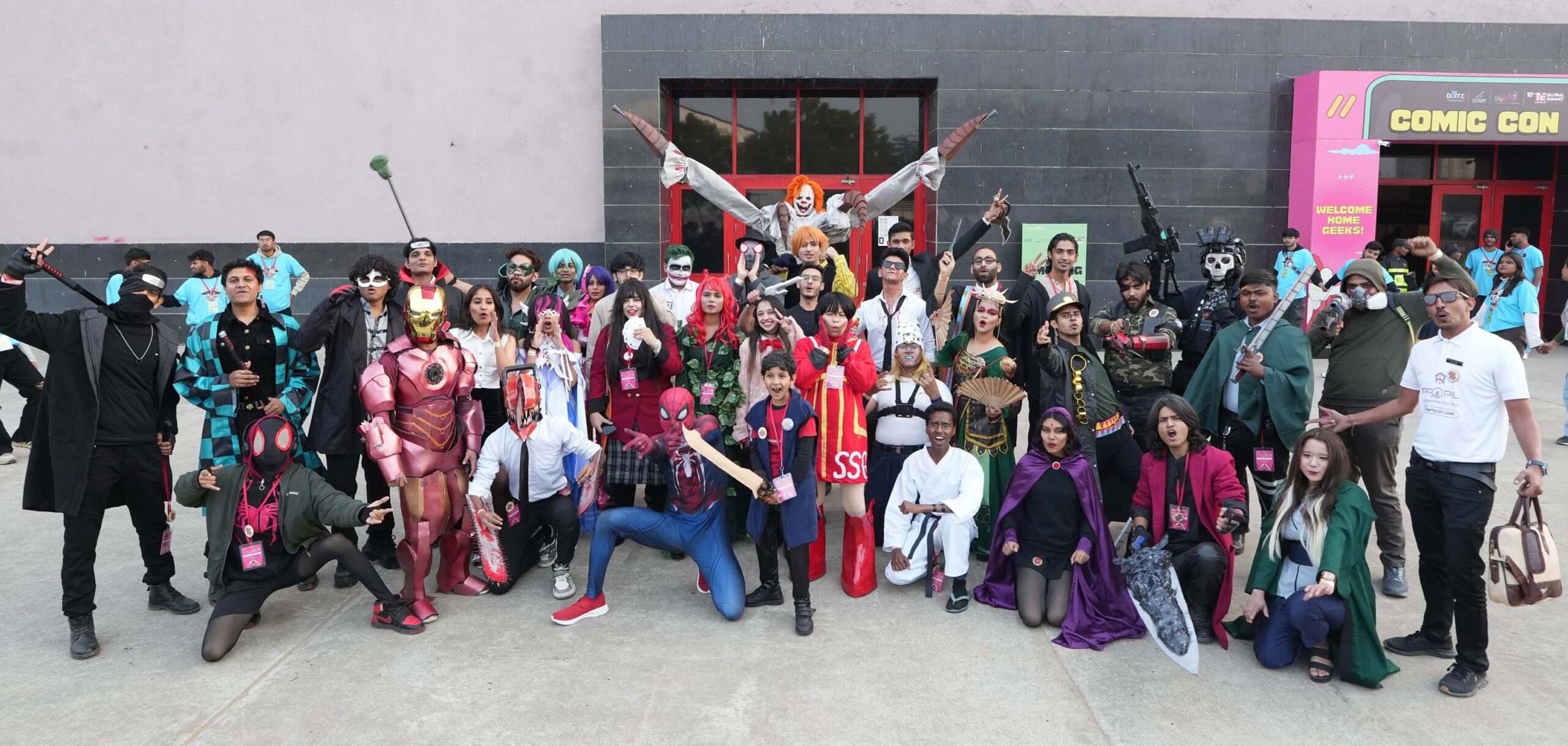 Cosplayers at Jaipur Comic Con at JECC