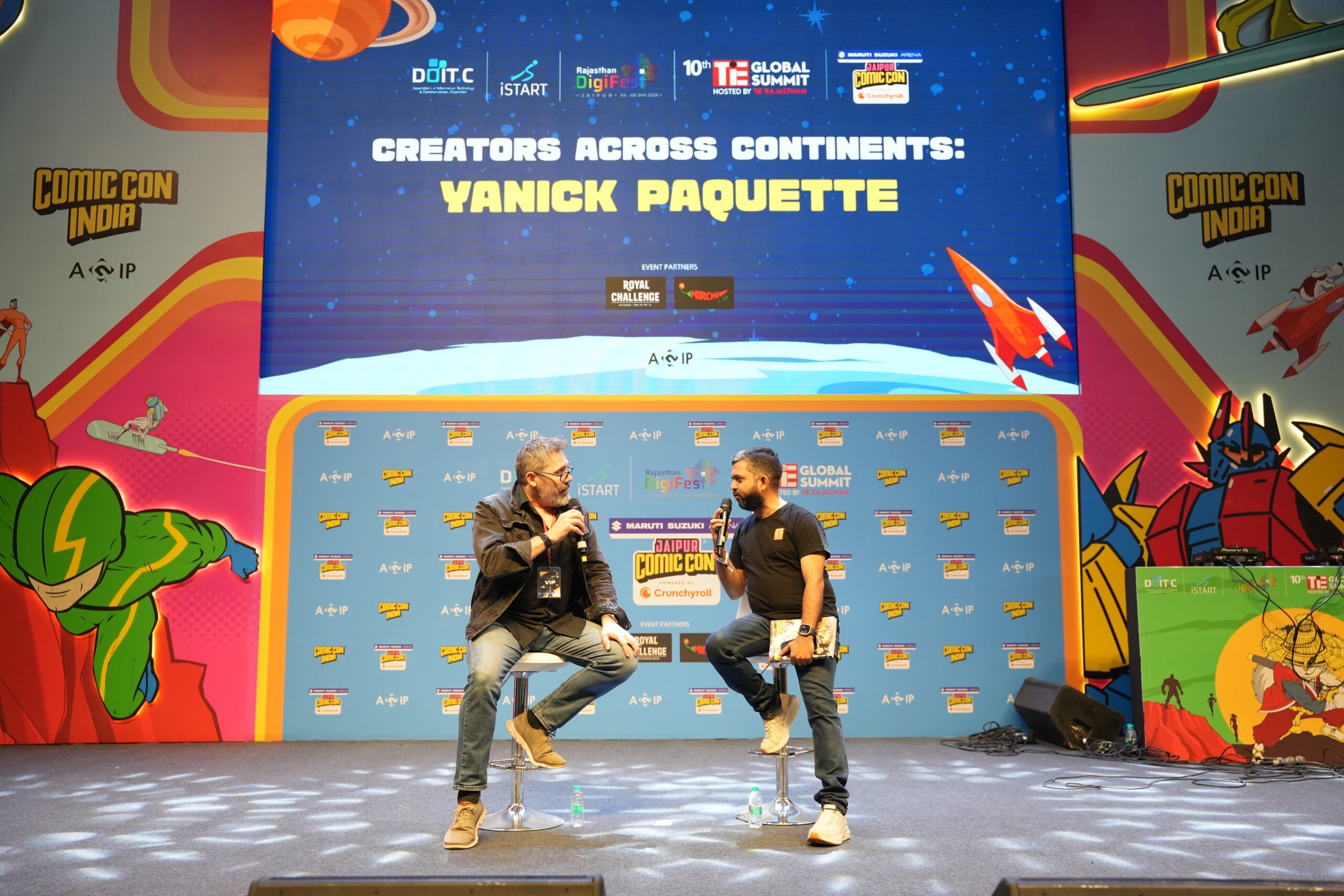 Yanick Paquette, New York Times bestselling comic artist who has worked on iconic Marvel and DC titles during session at Jaipur Comic Con (1)